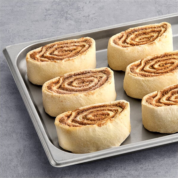 Pillsbury Plus Frozen Jumbo Cinnamon Roll Dough 6.5 oz. - 60/Case
