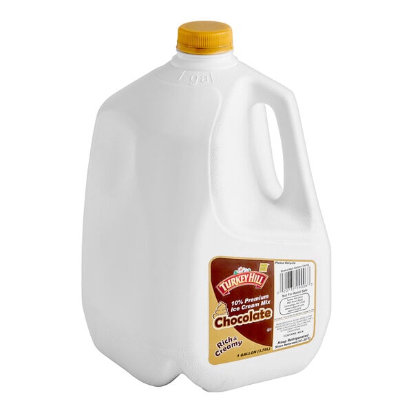 Turkey Hill Frozen 10% Premium Chocolate Soft Serve Ice Cream Mix 1 Gallon - 4/Case