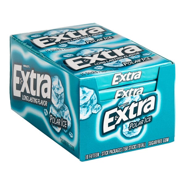 EXTRA® 15-Stick Polar Ice Gum - 10/Pack