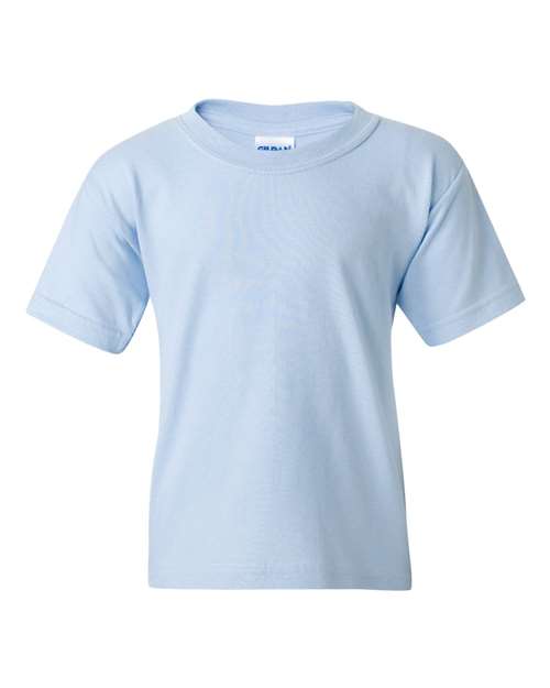 Youth Heavy Cotton Short Sleeve T Shirt | Breathable Durable Kids Cotton Tee | Classic Fit Everyday Youth Shirt