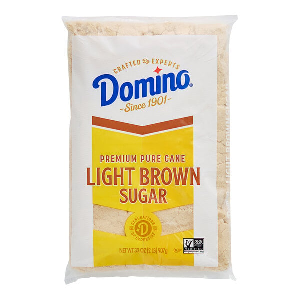 Domino 2 lb. Light Brown Sugar - 12/Case