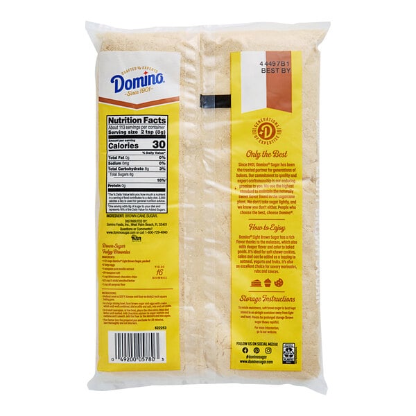 Domino 2 lb. Light Brown Sugar - 12/Case