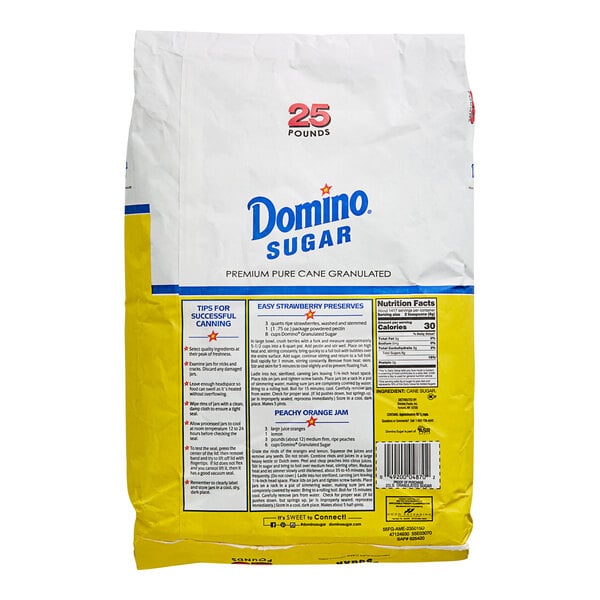Domino Pure Cane Granulated Sugar - 25 lb.