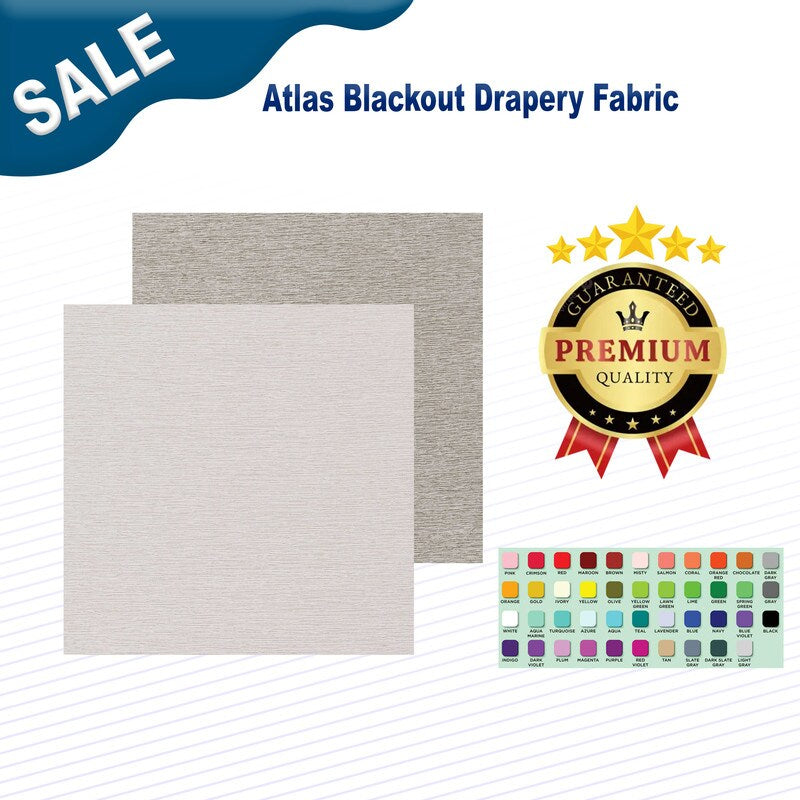 1 Yard Atlas Blackout Drapery Fabric