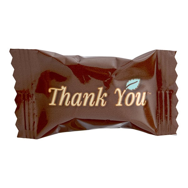 Thank You Chocolate Buttermints Candy Individually Wrapped - 1,000/Case
