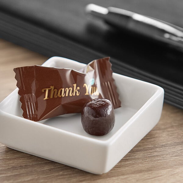 Thank You Chocolate Buttermints Candy Individually Wrapped - 1,000/Case