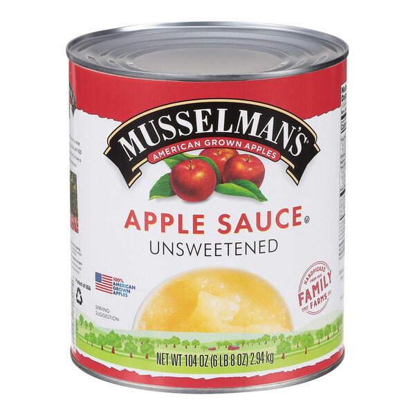 Musselman's #10 Can Natural Unsweetened Applesauce - 6/Case