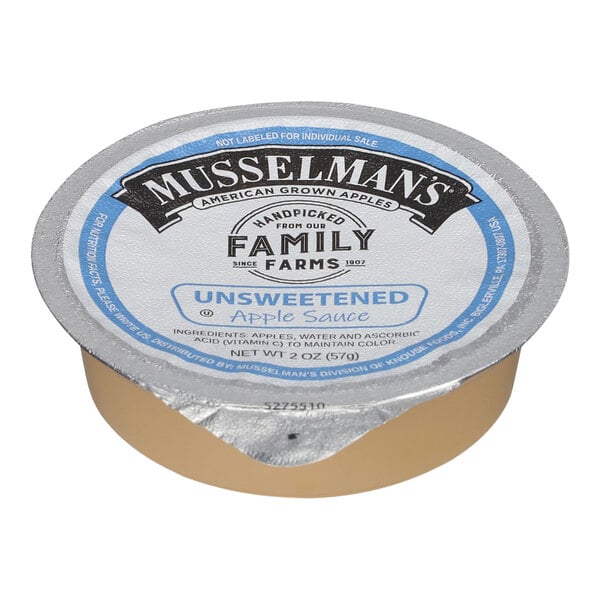 Musselman's Unsweetened Applesauce 2 oz. Cup - 144/Case
