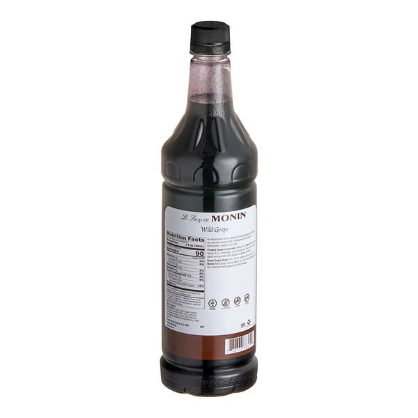 Monin Premium Wild Grape Flavoring Syrup 1 Liter - 4/Case
