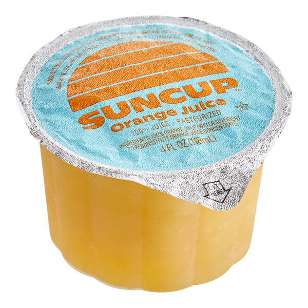 SunCup Orange Juice Cup 4 oz. - 72/Case