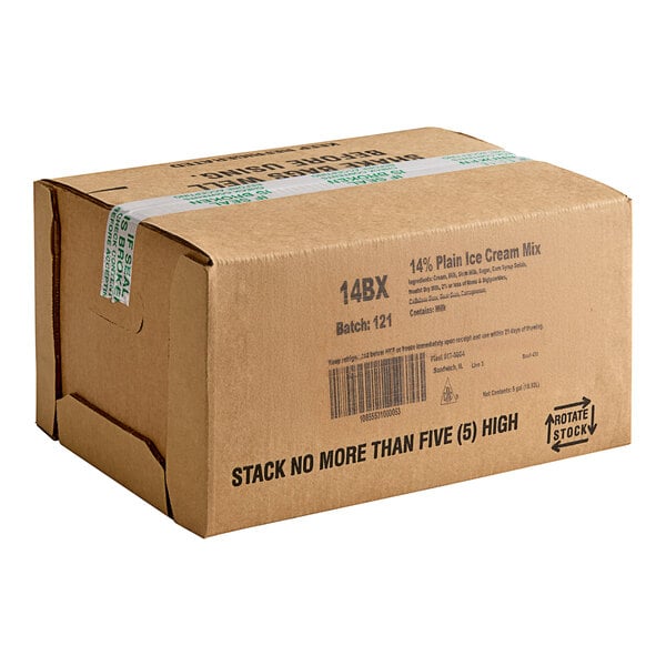 Meadowvale 14% Hard Ice Cream Mix 2.5 Gallon - 2/Case