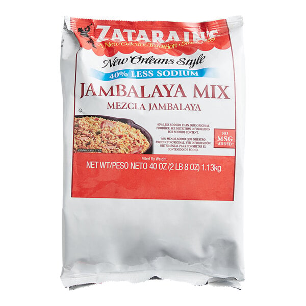 Zatarain's 40 oz. Reduced Sodium Jambalaya Mix - 6/Case