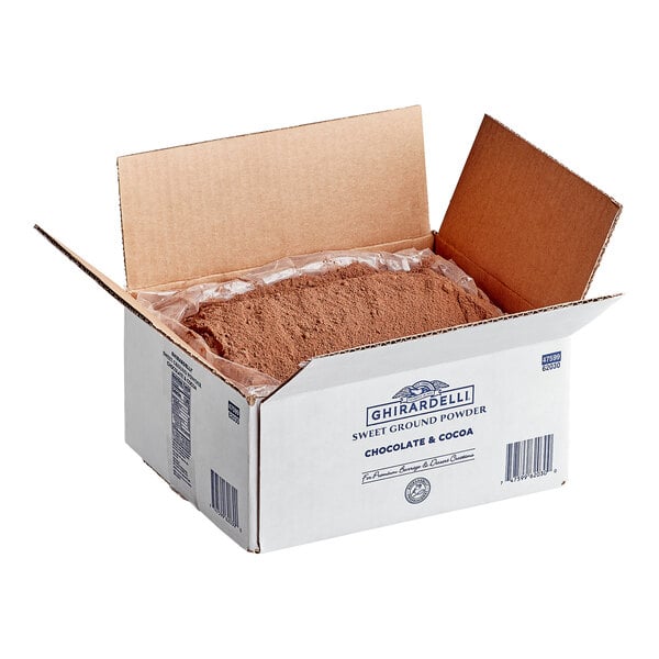 Ghirardelli 3-5% Fat Sweet Ground Chocolate & Cocoa Powder 10 lb.