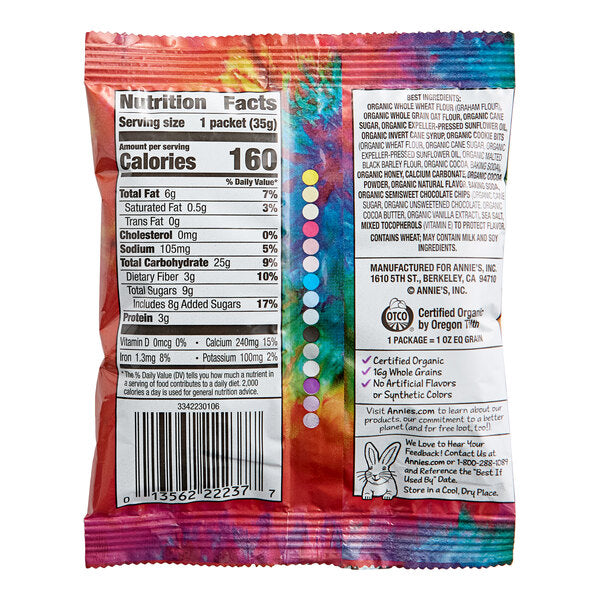 Annie's Organic Friends Mixed Bunny Grahams 1.25 oz. - 100/Case