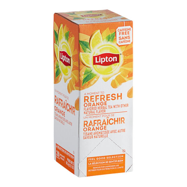 Lipton Orange Herbal Tea Bags - 28/Box