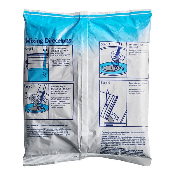 DOLE SOFT SERVE Cherry Soft Serve Mix 4.5 lb. - 4/Case