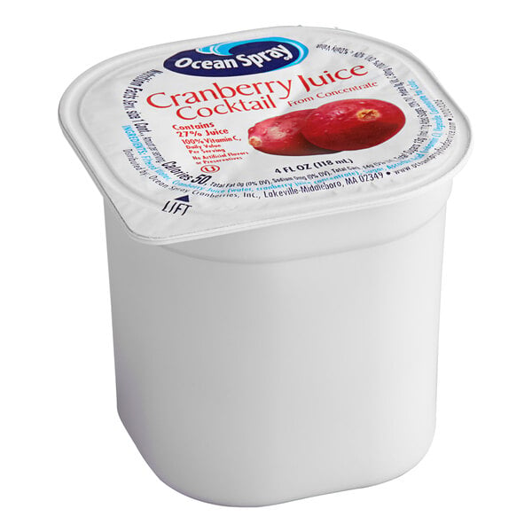 Ocean Spray Cranberry Juice Cocktail Cups 4 fl. oz. - 48/Case