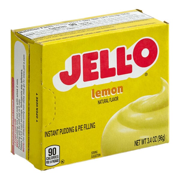JELL-O Instant Lemon Pudding & Pie Filling Mix 3.4 oz. - 24/Case