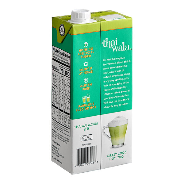 Thaiwala Matcha Latte 1:1 Concentrate 32 fl. oz. - 6/Case