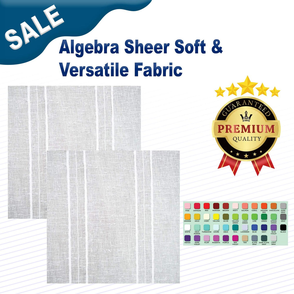 1 Yard Algebra Sheer Soft & Versatile Fabric