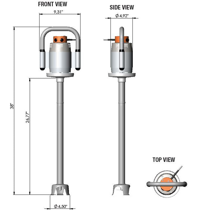 Dynamic MX001.1ES / SMX850ES Immersion Blender - 27" Tube