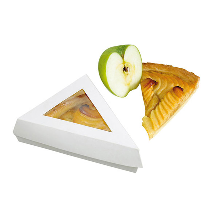 Packnwood White Kraft Slice Box with Window, 6.7" x 5.1" - Case of 200