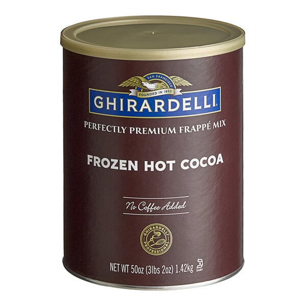 Ghirardelli Frozen Hot Cocoa Frappe Mix 3.12 lb. - 6/Case