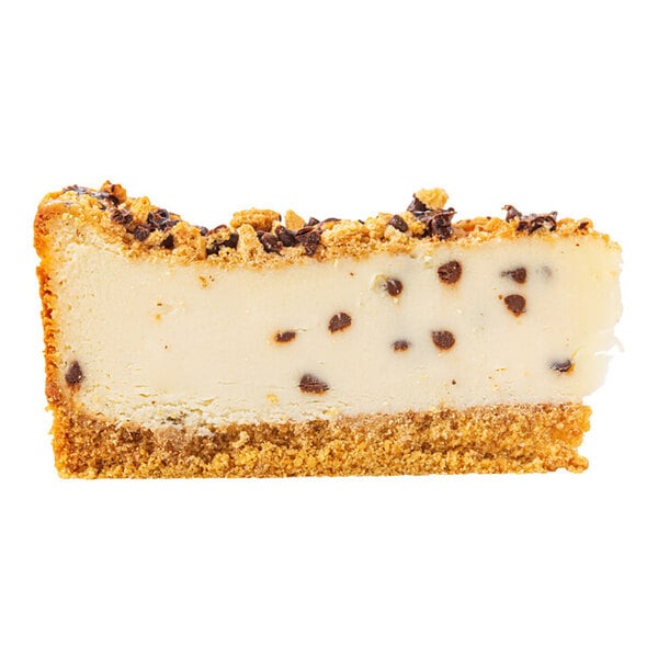 Rich's 16-Slice Pre-Cut Chocolate Chip Cannoli Ricotta Cheesecake 90 oz. - 2/Case