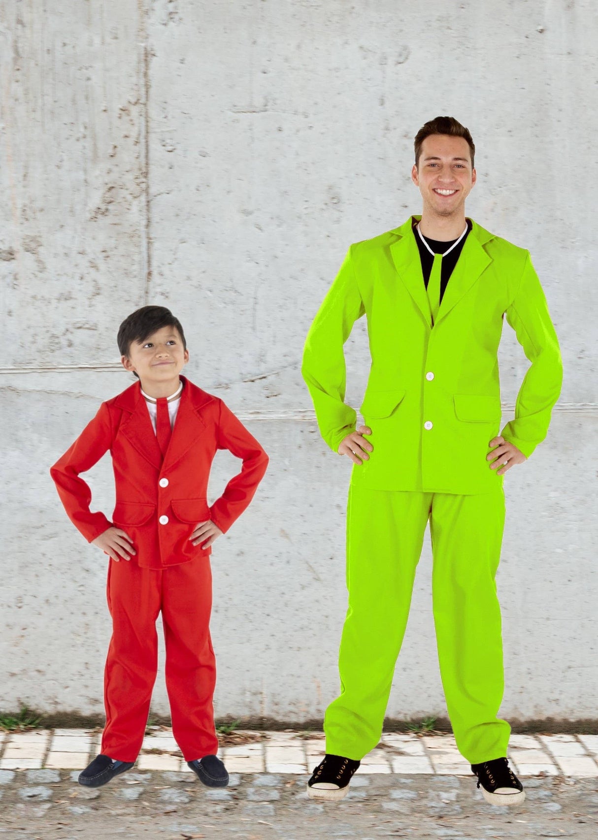 Kids Neon Lemon Green 3 Piece Suit Costume