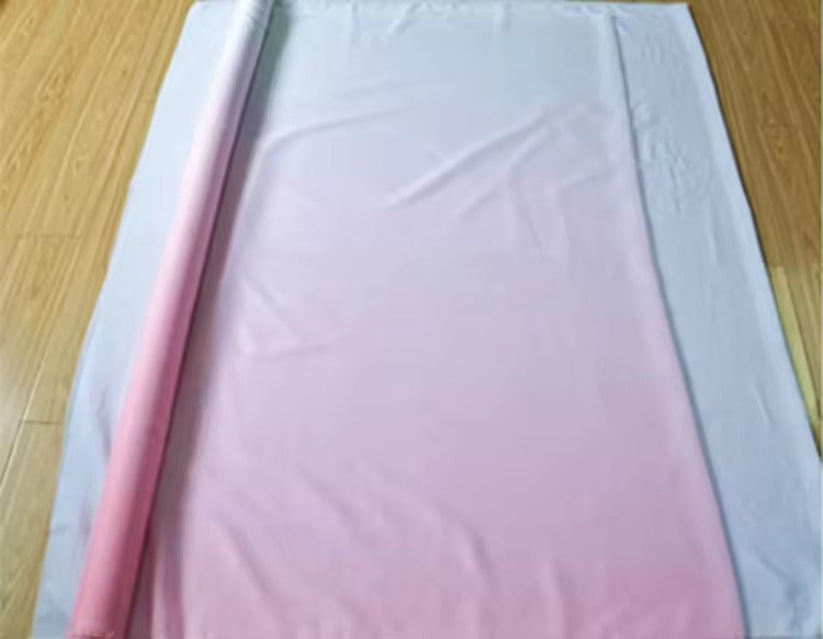 Gradient imitated silk mateiral 30d chiffon fabric for dress 2 tone fabric for dancing clothing wedding fabric meter
