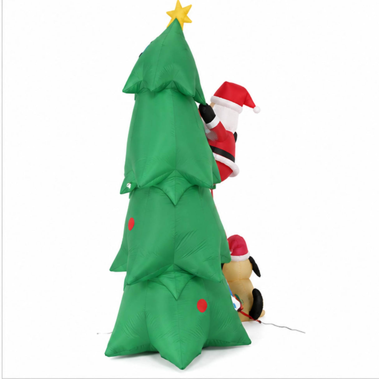 6FT Santa Climbing Tree with Dog Christmas Decor