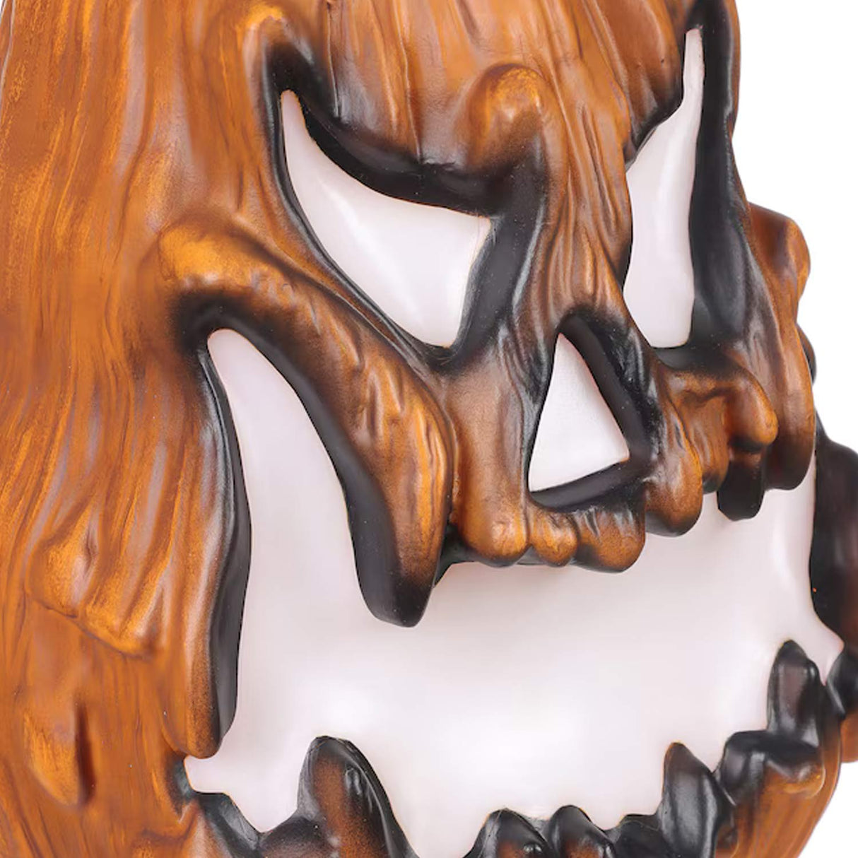 1 Feet Orange Glowing Scary Face Jack-o-Lantern Halloween Figurine with Light