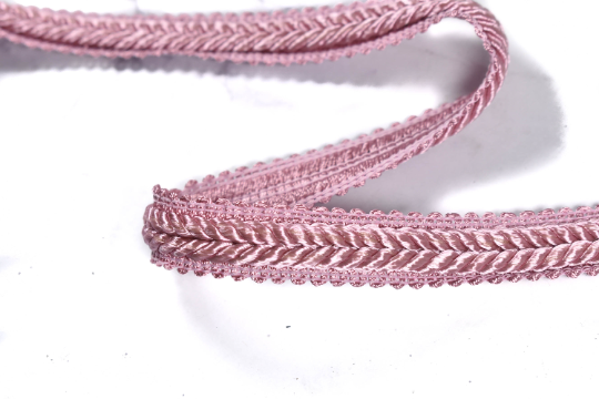 Braided Gimp Trim Mauve Pink 0.50 Inch