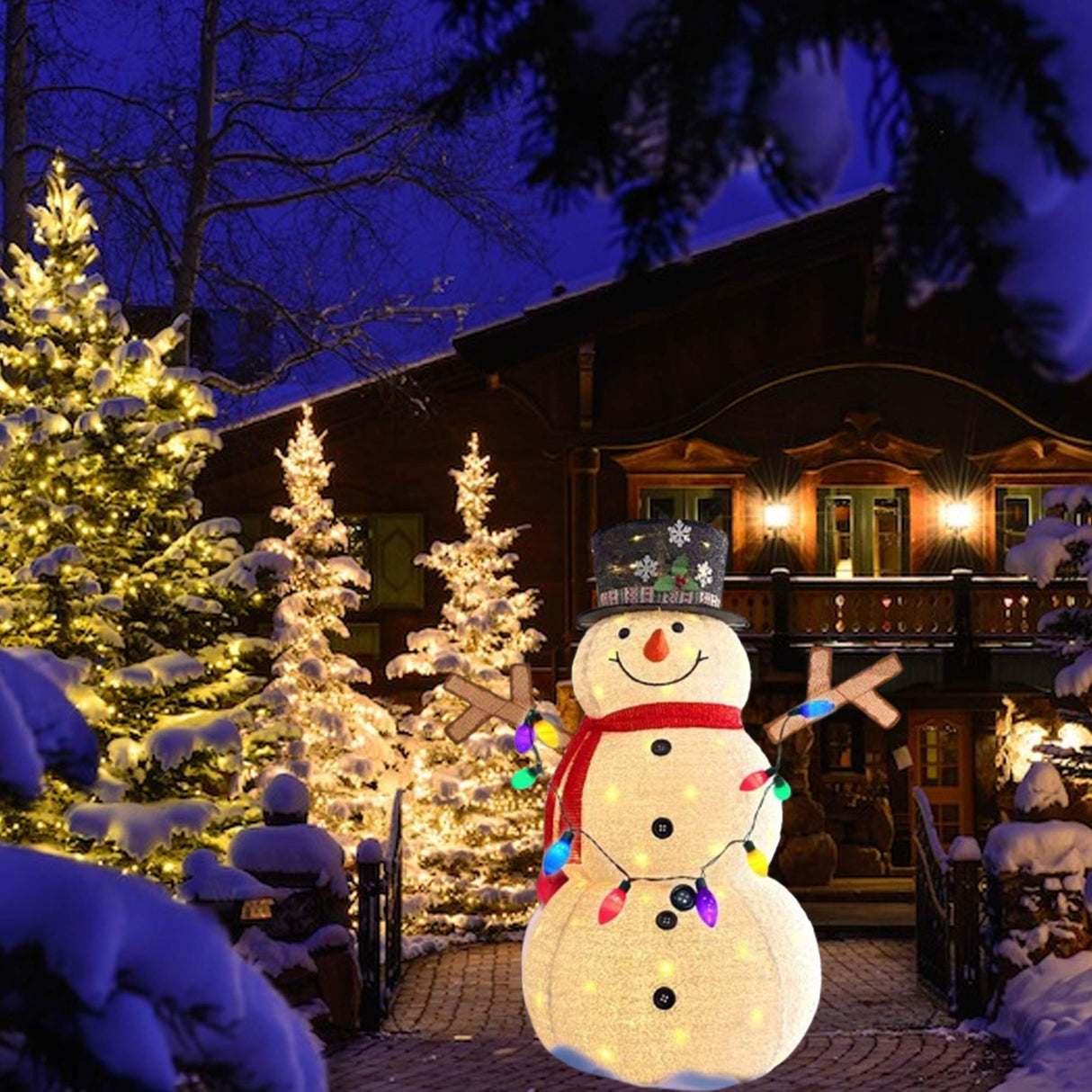 Light Up Indoor Outdoor Christmas Snowman Holiday Yard Decoration