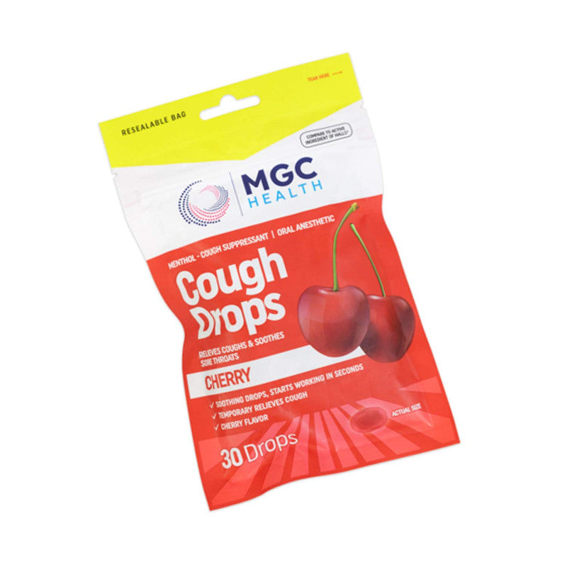 Cough Drops 30ct Cherry MGC Health Soothe