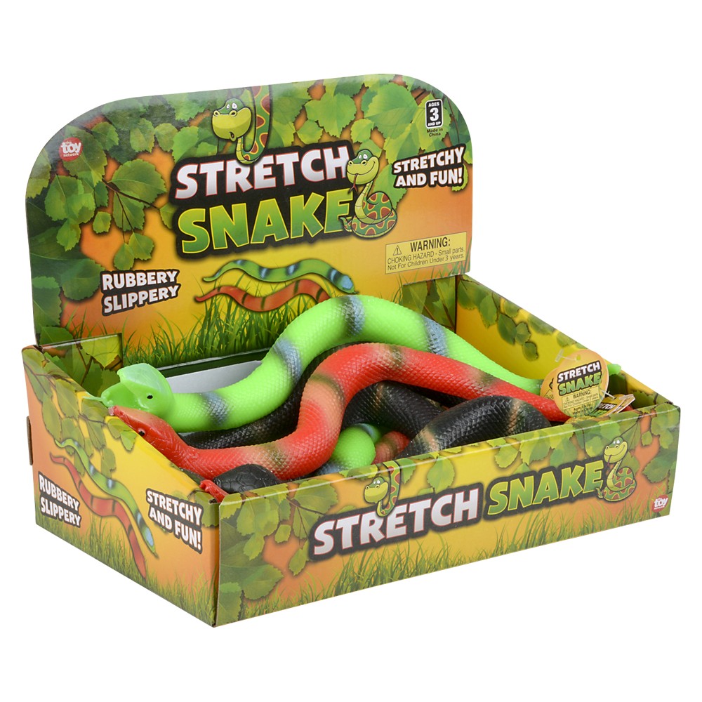 Stretchy Snake 15" Assorted (12 Pc Display)