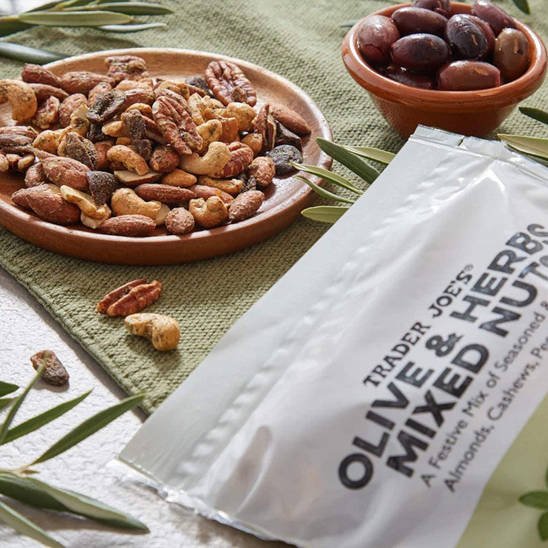 Trader Joe’s Olive & Herbs Mixed Nuts 10 oz Savory Snack