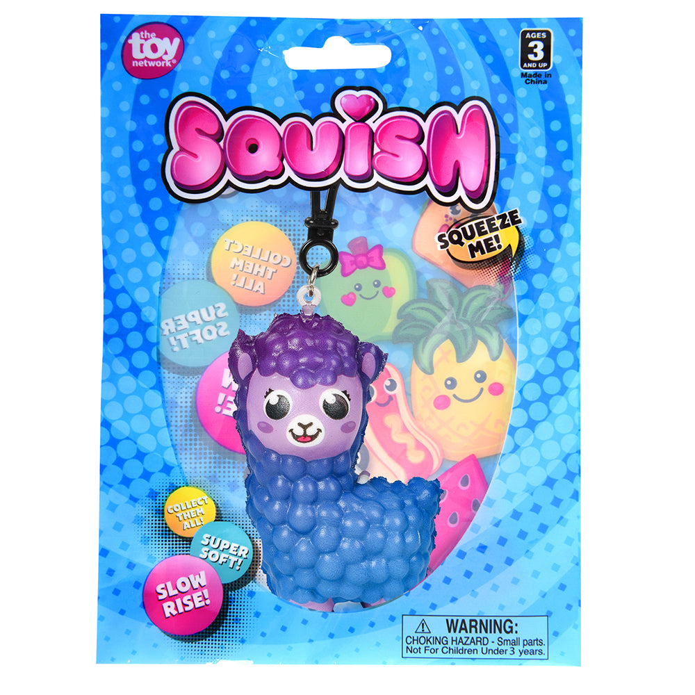 Squish Alpaca Backpack Clip (1 DZ)