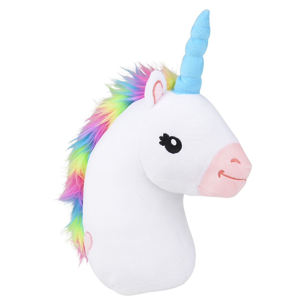 Rainbow Unicorn Head Plush (16 in)
