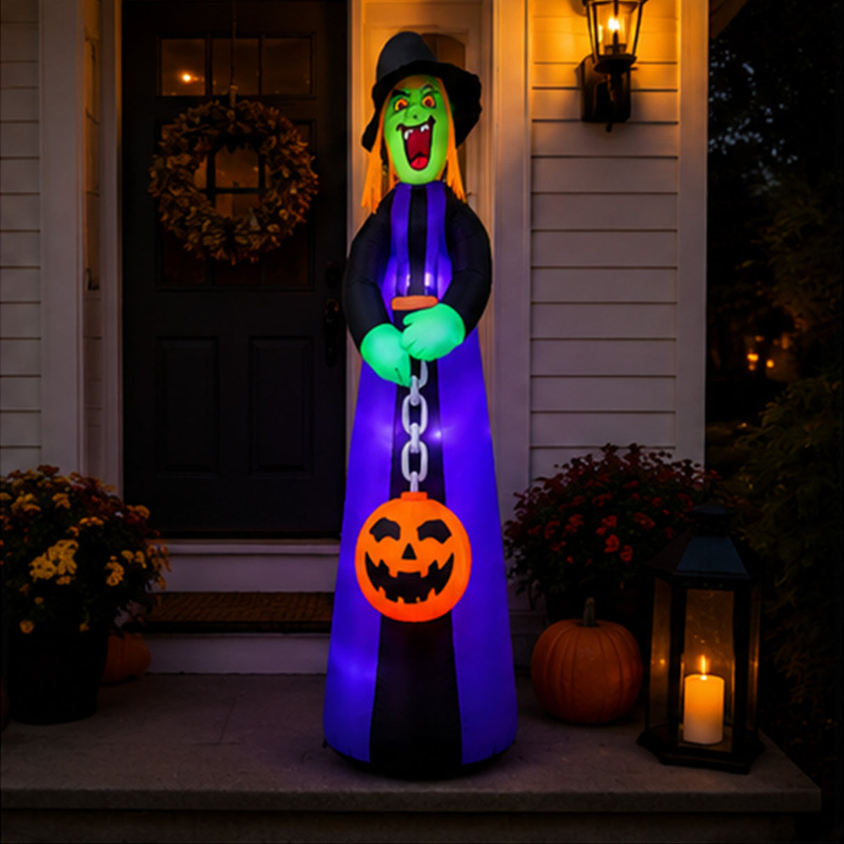 15.5FT Giant Halloween Witch Inflatable Yard Decor