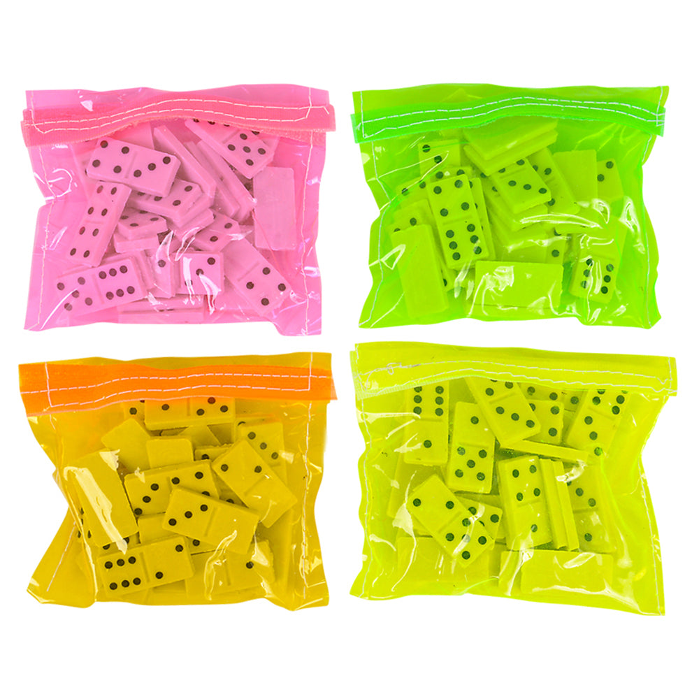 Mini Dominoes With Neon Pouch (1 DZ)