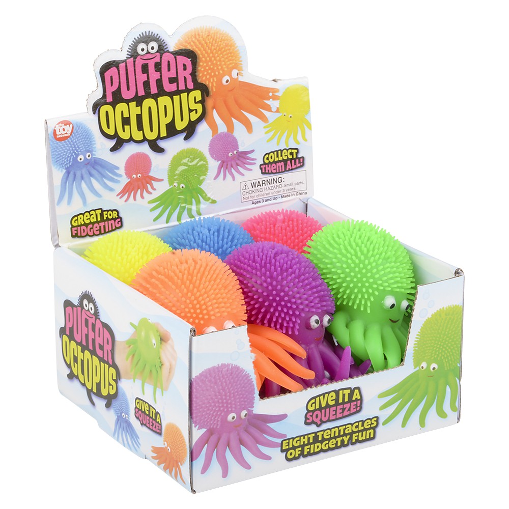 Puffer Octopus Squeeze Toy (1 DZ)