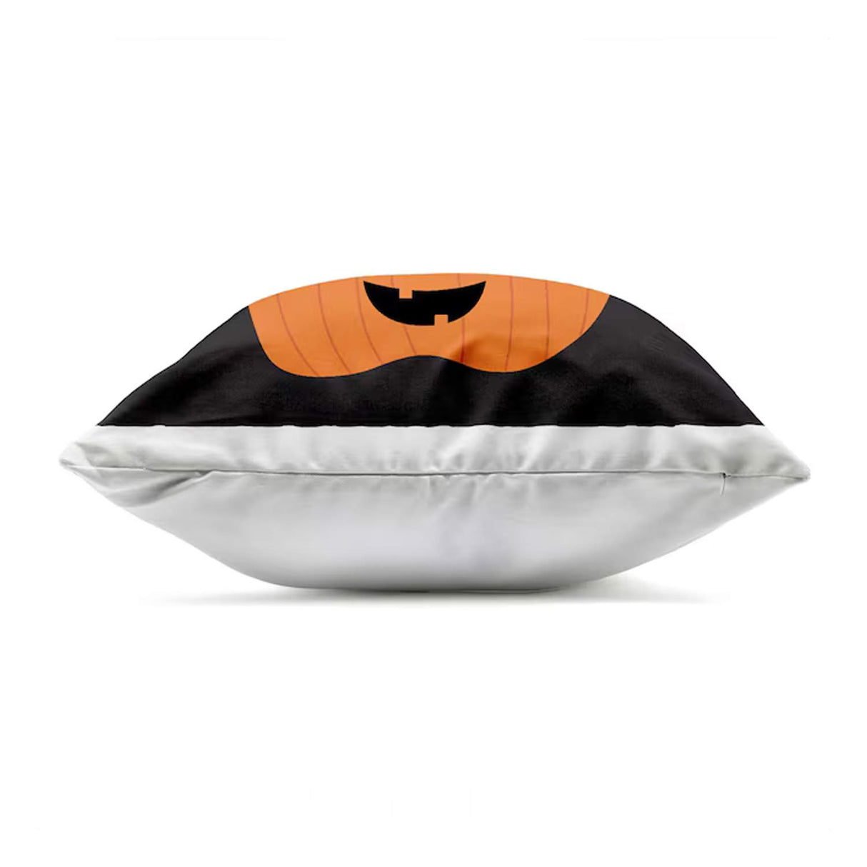 Happy Jack-o-Lanterns Printed Outdoor Pillow Black Halloween Decor
