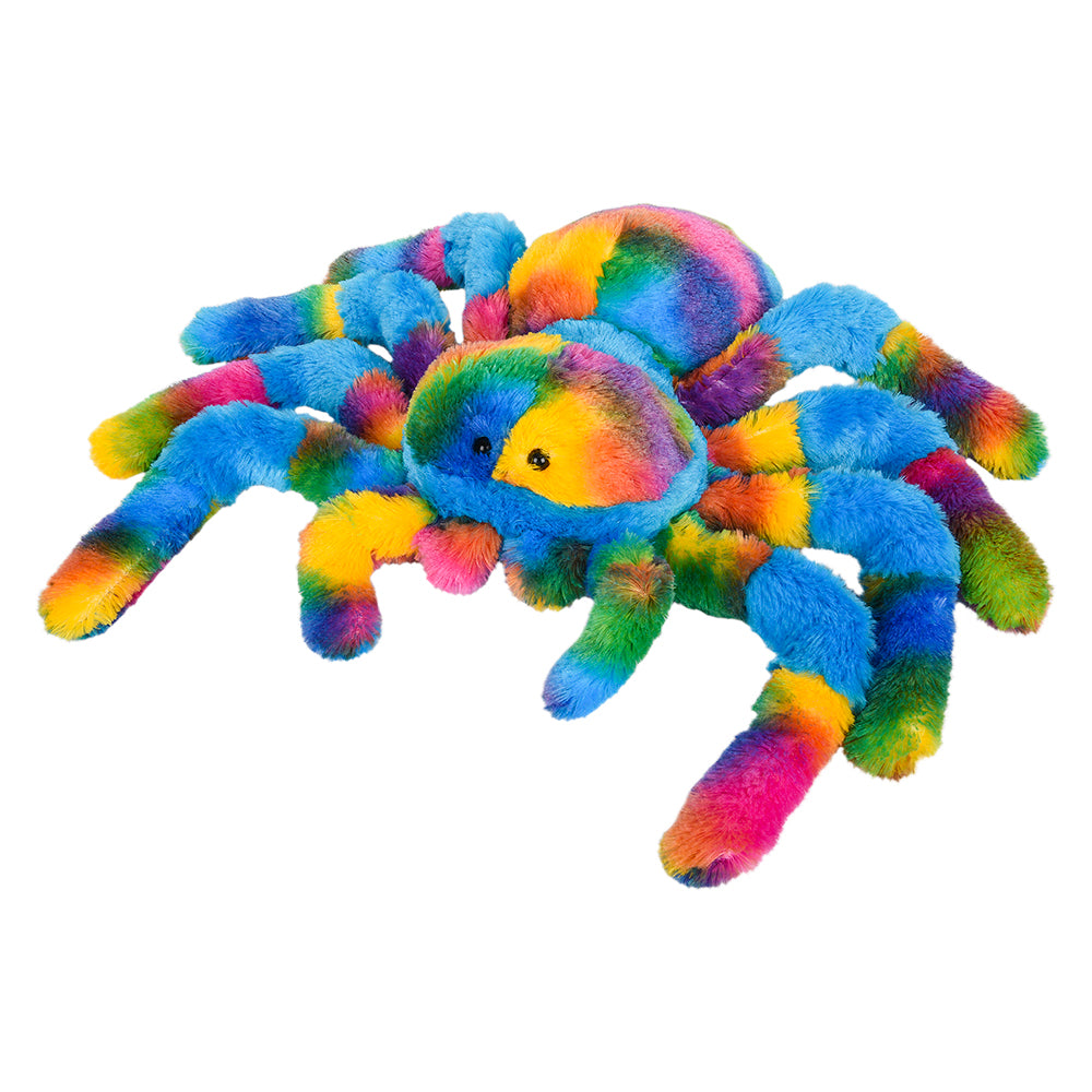 Rainbow Splatter Spider Plush 13"