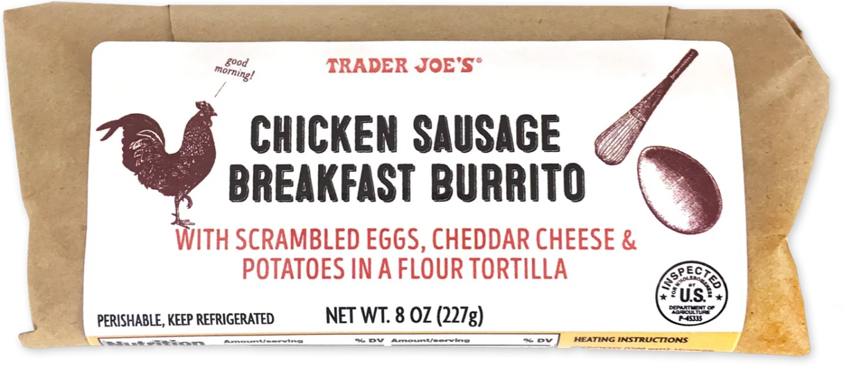 Hearty Chicken Sausage Breakfast Burrito with Eggs