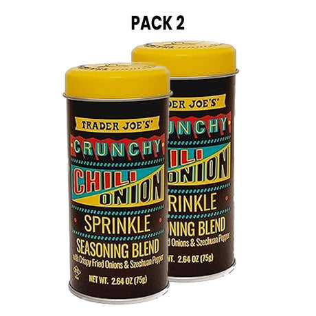 Crunchy Chili Onion Sprinkle Seasoning Blend with Crispy Fried Onions & Szechuan Pepper 2.64 oz