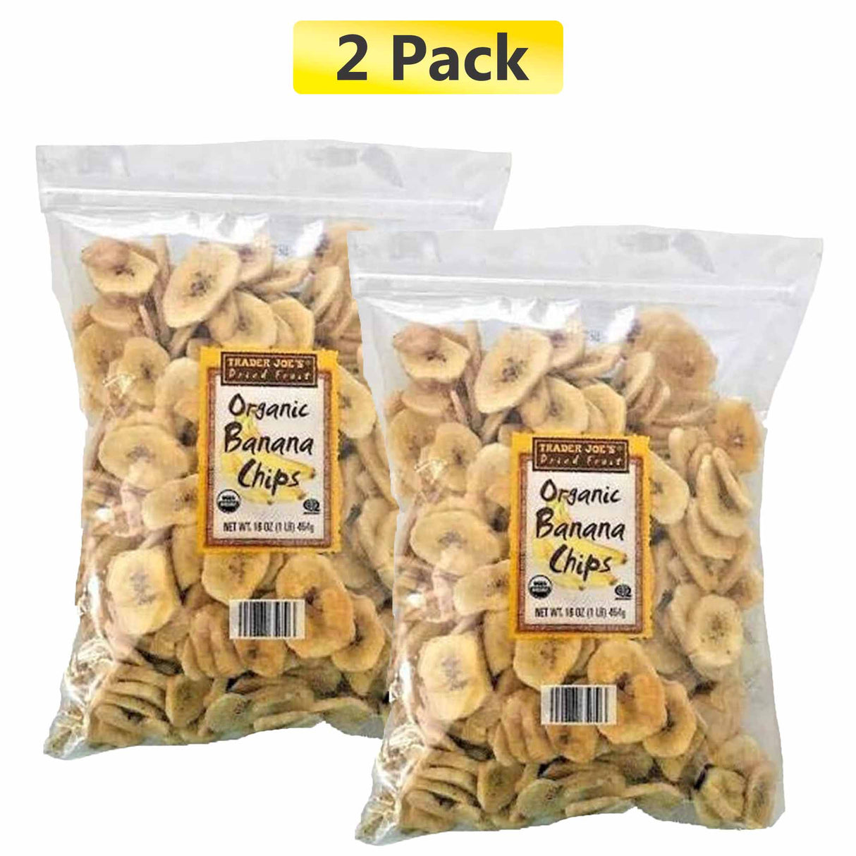 Trader Joe's Organic Banana Chips 16 oz
