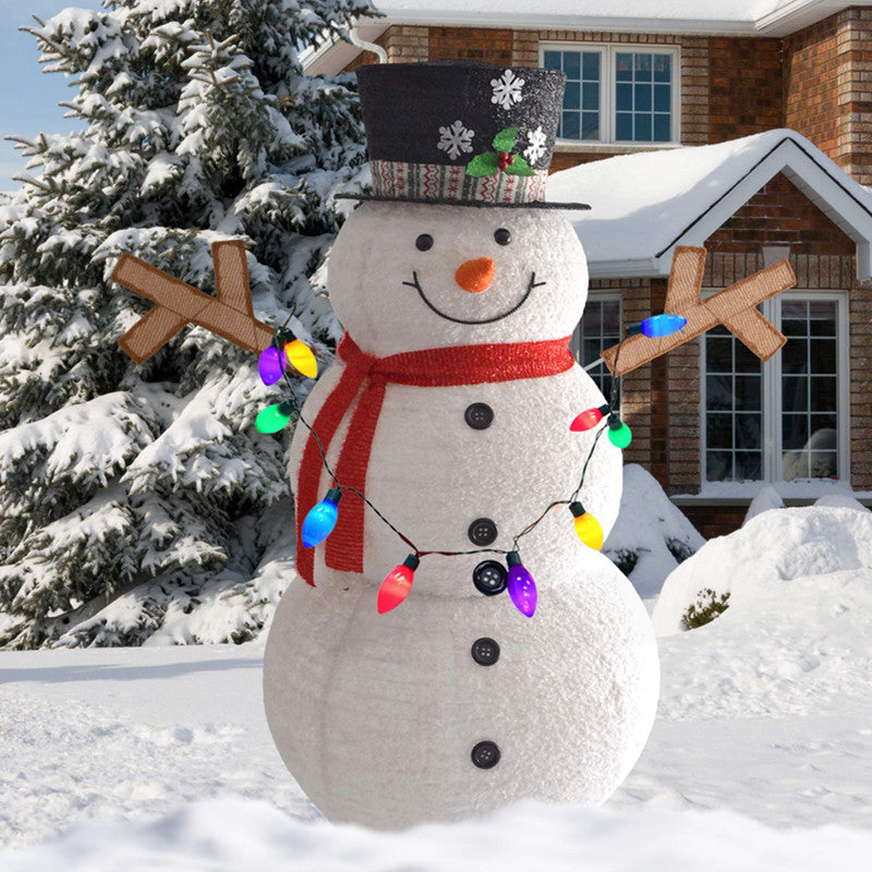 LED Snowman Decoration with 200 Lights Weatherproof Outdoor Christmas Yard Display 45 x 28 x 60 Inches