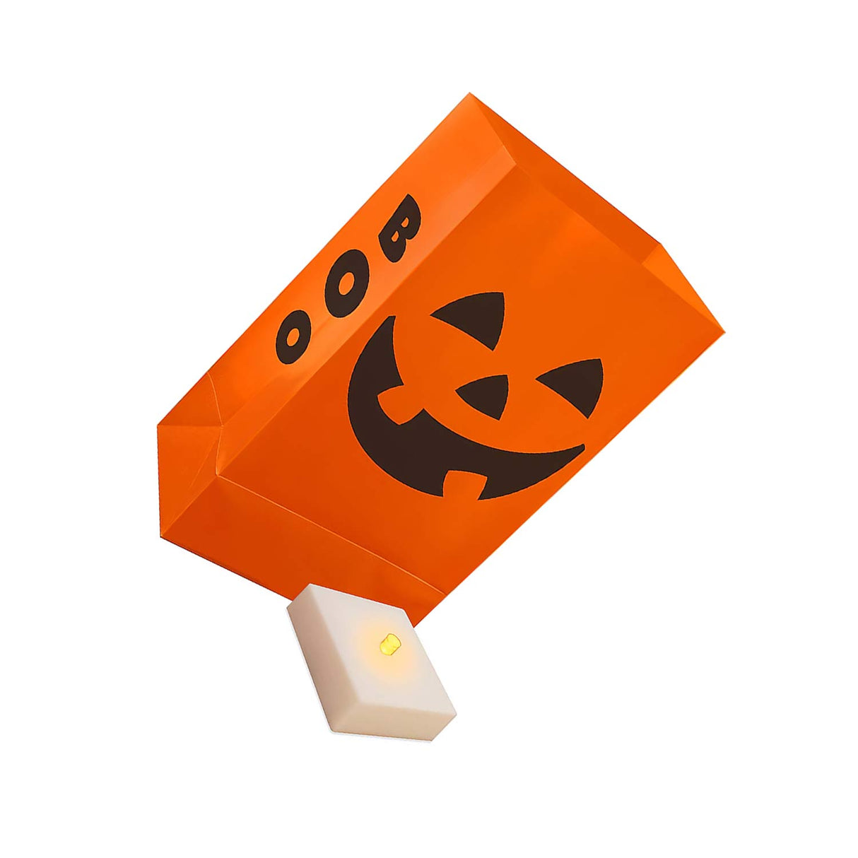 0.83ft Lumabase Lighted Jack-o-Lantern Luminaria 6 Pack