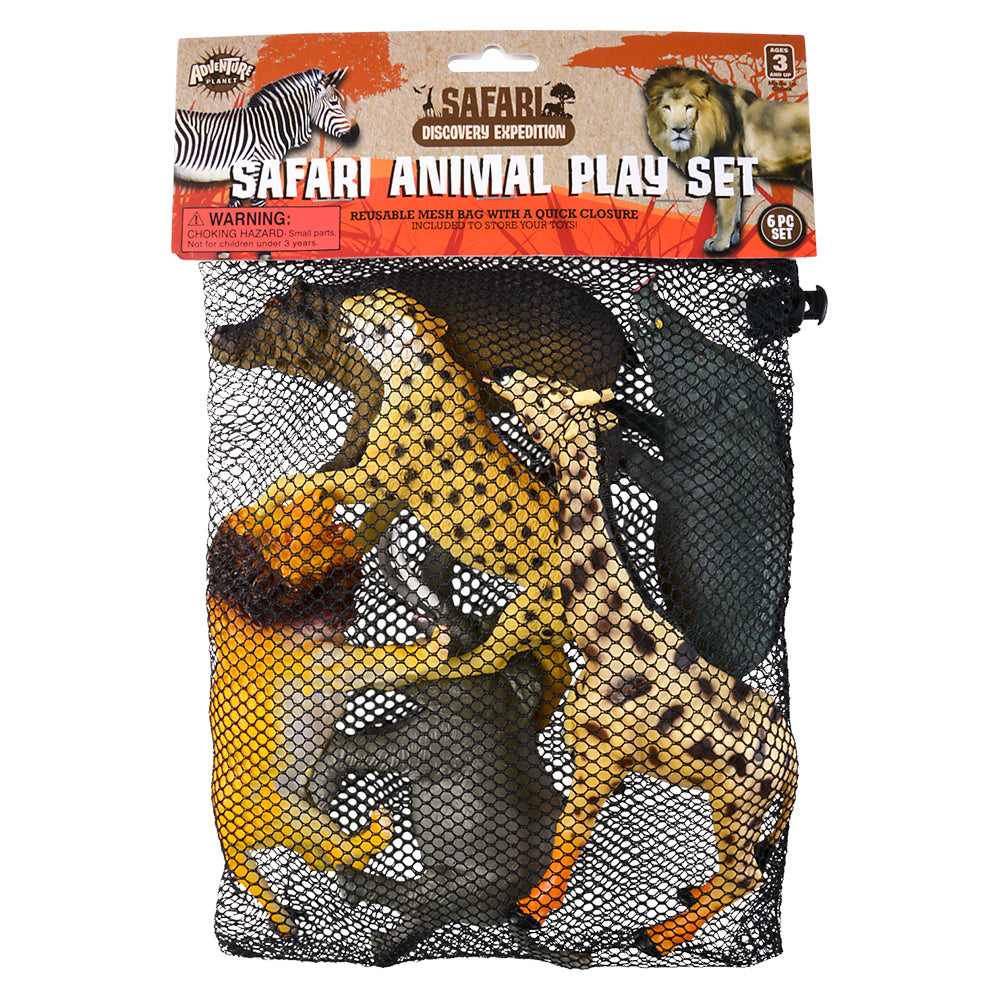 Safari Animal Assortment Mesh Bag Set